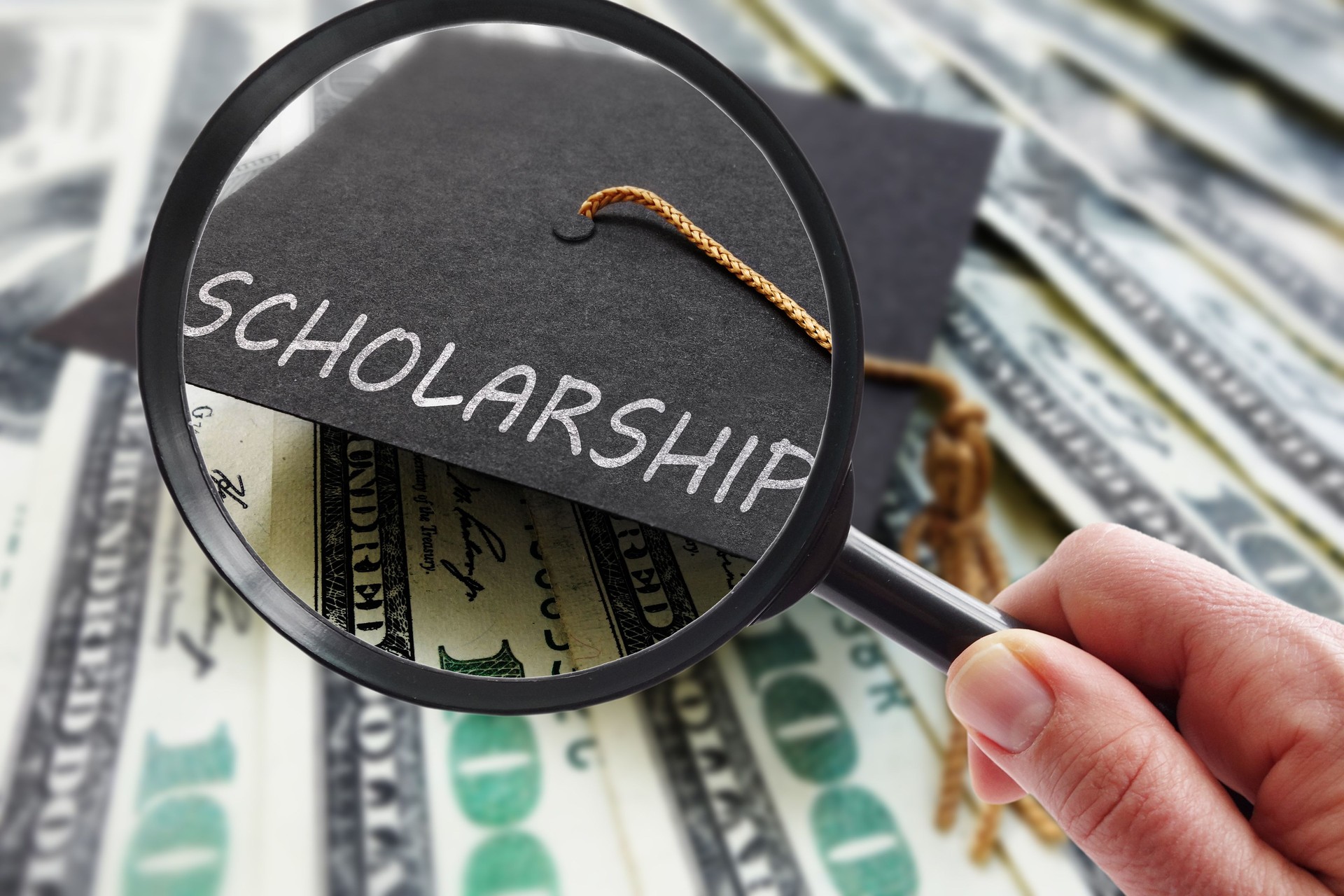 Scholarship cap magnified